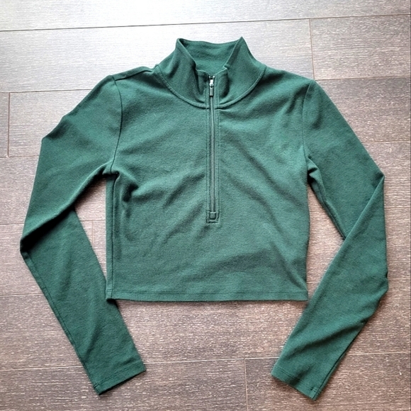 Aritzia Sunday Best Monarch Fine-ribbed Half-zip Longsleeves - Picture 5 of 9